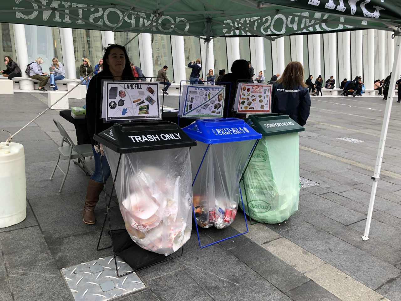 Compost station at Smorgasburg WTC