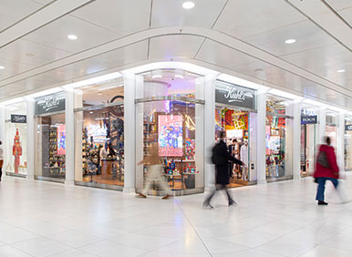 A view of shoppers in the Oculus South Concourse at the World Trade Center